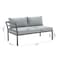 Manhattan Comfort Sunnyside Corner Patio Conversation Set with Table in Grey on Grey OD-CV026-GY - alternate 3